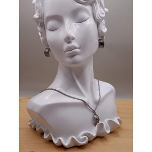 Louis Delon Fashion jewelry Set Silver Toned Necklace, Earrings, Ring